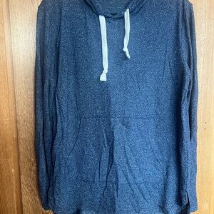 Cozy Navy Blue Cowl Neck Sweater